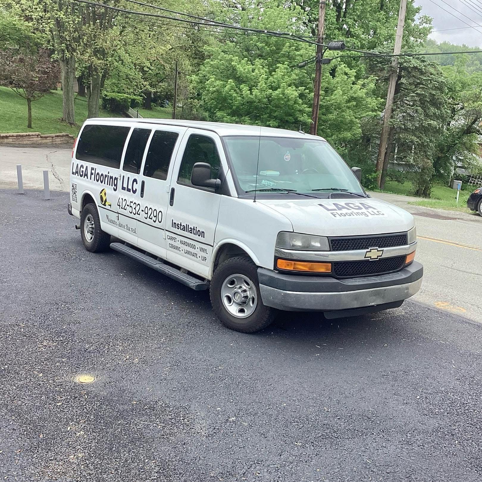 LAGA Flooring LLC installation van
